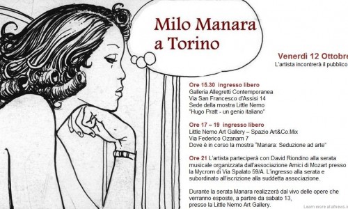 Milo Manara incontra il pubblico a Torino il 12 ottobre 2012.
